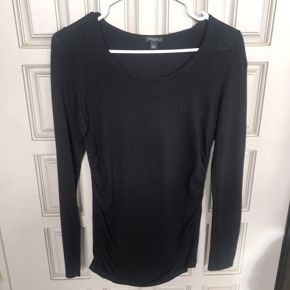 Ann Taylor Sweater SzS Lt Weight Ruched Sides Long Sleeves Tunic Length Used - Picture 11 of 11